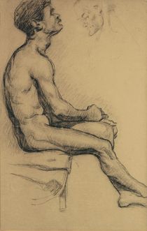 Cézanne / Nude study of a black man by klassik art