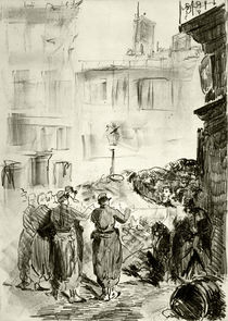 Manet / The barricade / 1871 by klassik art