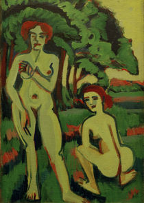 E.L.Kirchner, Zwei grüne Mädchenakte von klassik art