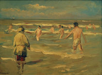 M.Liebermann, "Boys bathing" / painting by klassik art