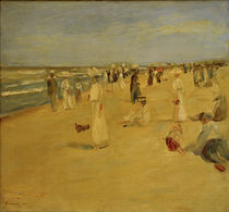 M.Liebermann, "Beach scene in Noordwijk" / painting by klassik art