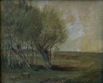 M.Liebermann, Landschaft mit Weiden von klassik art