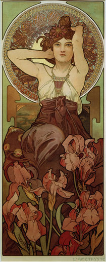 Alfons Mucha, Amethyst von klassik art