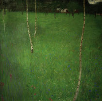Gustav Klimt, Farmhouse with Birch Trees / Painting by klassik art