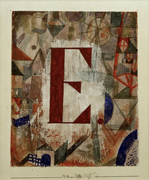 Paul Klee, E, Aquarell und Bleistift von klassik art