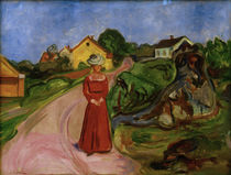 E.Munch, Woman in red dress by klassik art