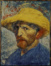 van Gogh / Self-portrait with Straw Hat by klassik art