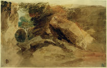 W.Turner,Felsen unter Klippen, mit Bach, der sich in einen schmalen Kanal ergießt by klassik art
