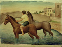 G.Schrimpf, Pferdeschwemme von klassik art