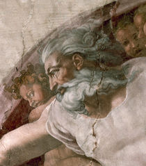 Michelangelo, Gottvater (Erschaff. Adams) von klassik art