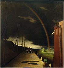 F.Sedlacek, Landschaft mit Regenbogen by klassik art