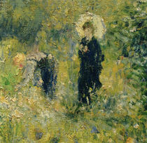 A.Renoir, Frau mit Sonnenschirm in einem Garten by klassik art