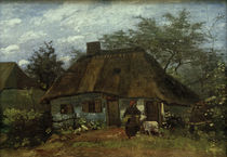 V. van Gogh, Farmhouse, woman and goat by klassik art