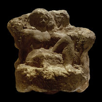 A.Macke, Sitzendes nacktes Mädchen / Stein von klassik art