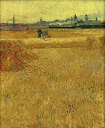 V. van Gogh, Wheat field with view Arles by klassik art