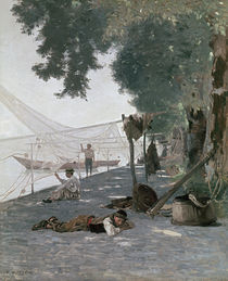 F.Bocion, Nets And Fishers by klassik art