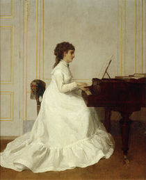 Eva Gonzalès at the piano / Alfred Stevens by klassik art