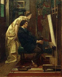 A.Stevens, Der Maler und sein Modell von klassik art