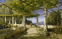 P. Mönsted, Pergola auf Capri mit Blick auf den Vesuv von klassik art