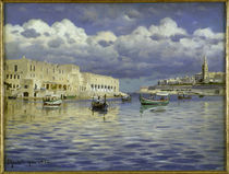 Peder Mørk Mønsted, Malta Harbour by klassik art