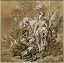 F.Boucher, Peasant and her Children by klassik art