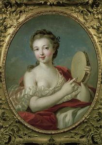 F.Boucher, Young Woman w. Tambourine by klassik art
