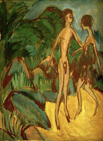 E.L.Kirchner / Nude youths on beach. by klassik art
