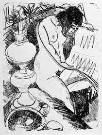 E.L.Kirchner / Sitting Nude Reading by klassik art
