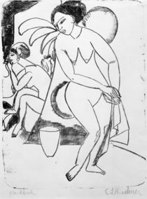 E.L.Kirchner, Nackte Mädchen im Atelier von klassik art