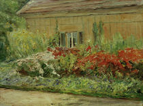 M.LLiebermann, "Flowers and shrubs at the summer house, view to the north" / painting by klassik art