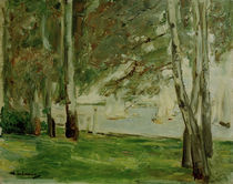M.Liebermann, "Birches at  the shore of lake Wannsee..." / painting by klassik art