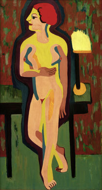 E.L.Kirchner, Rothaarige nackte Frau von klassik art