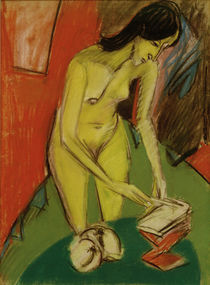 E.L.Kirchner, Stehender weiblicher Akt von klassik art