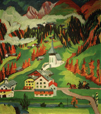 E.L.Kirchner, Frauenkirch im Herbst von klassik art
