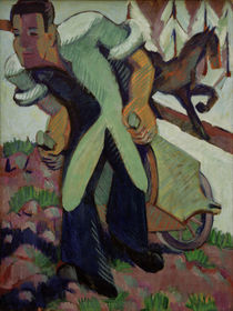 E.L.Kirchner / Farmer with Wheelbarrow by klassik art
