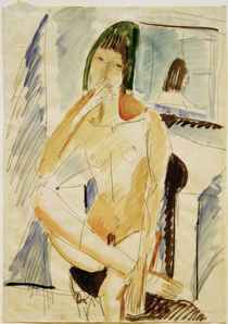 E.L.Kirchner, Sitzender Akt von klassik art