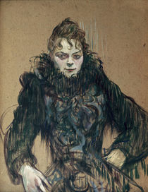 Toulouse-Lautrec, Frau mit Federboa von klassik art