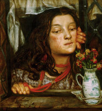 Rossetti / Girl at a lattice / Painting by klassik art