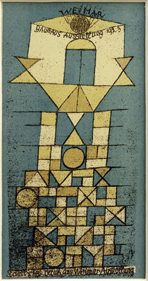 P.Klee, Weimar, Bauhaus Ausst. 1923 / Farblithographie von klassik art