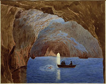 Capri, Blaue Grotte  / Aquarell von J. Alt von klassik art