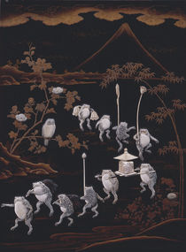Prozession von Fröschen / japanisch von klassik art