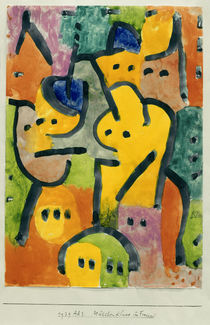 Paul Klee, Mädchenklasse im Freien von klassik art