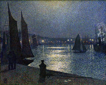 Th. v. Rysselberghe, "Moonlight over the Port of Boulogne" / painting by klassik-art