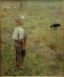 A.Gallen-Kallela, Boy and Crow / 1884 by klassik art