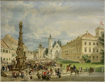 Monarchentreffen in Teplitz 1835 / Aquarell von E. Gurk von klassik art