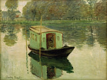Monet / The Studio Boat / Painting by klassik art