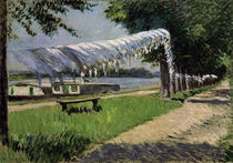 Caillebotte / Drying Laundry along Seine by klassik art