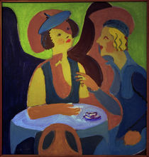 E.L.Kirchner, Two women at the cafe by klassik art