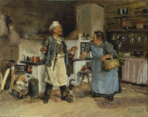 V.Y.Makovski / Discussion in Kitchen/1912 by klassik art