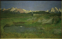 G.Segantini, Alpenlandschaft bei Sonnenuntergang von klassik art